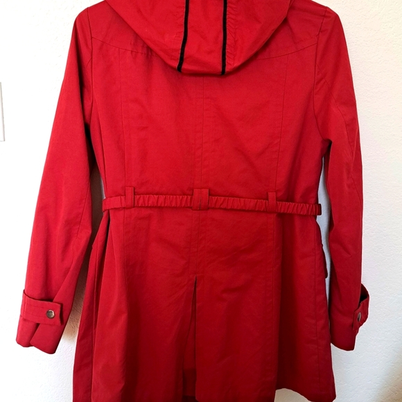 NEW ANN TAYLOR LOFT WOMEN'S TRENCH COAT SIZE LARGE RED - Picture 7 of 8